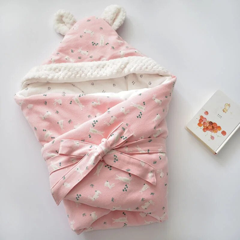 Newborn Cotton Cartoon Blanket, Soft Warm Wrap (80X80cm)