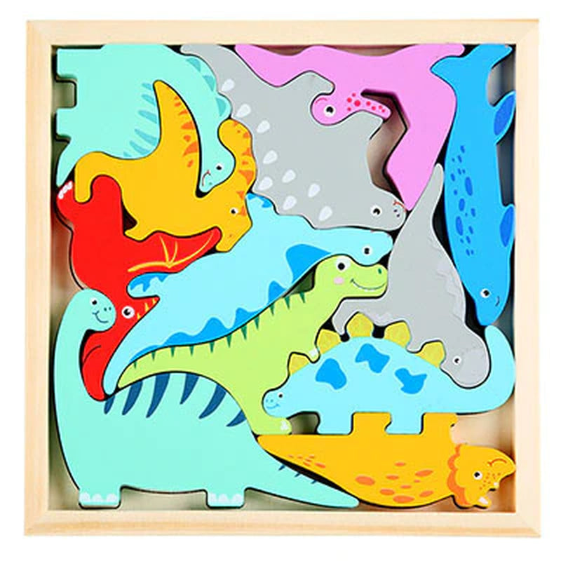 Baby & Kids Montessori Wooden Tangram Puzzle & Jigsaw 3D Puzzle