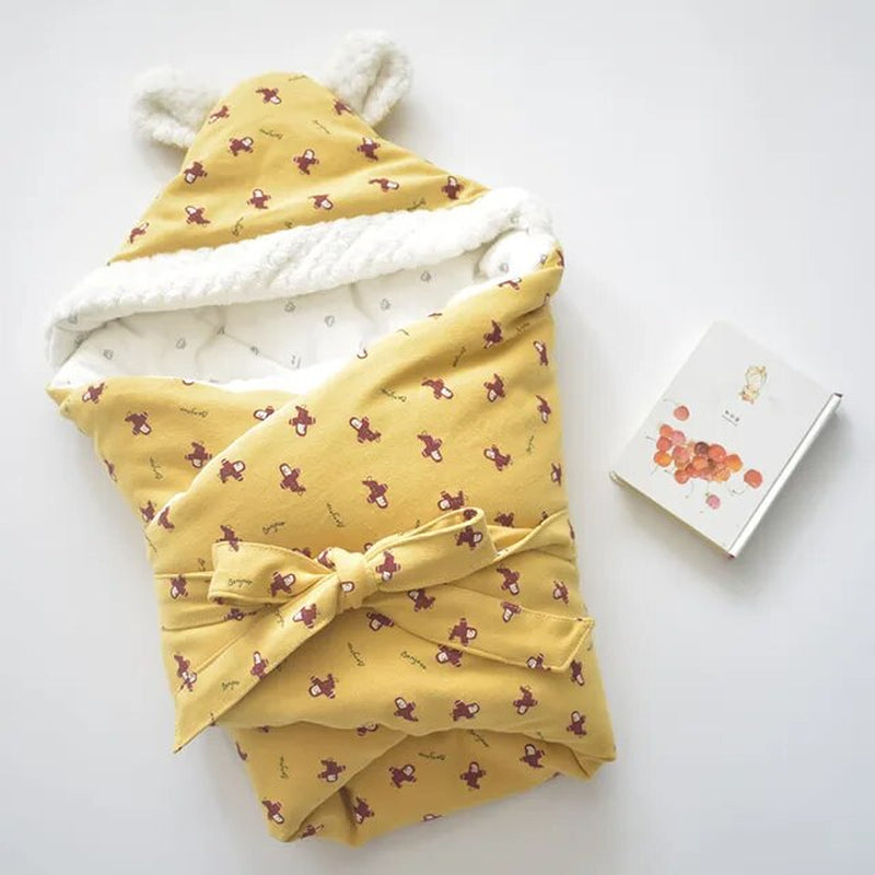 Newborn Cotton Cartoon Blanket, Soft Warm Wrap (80X80cm)